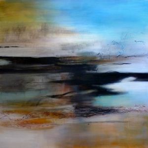 100x100 Acryl Mischtechnik Leinwand