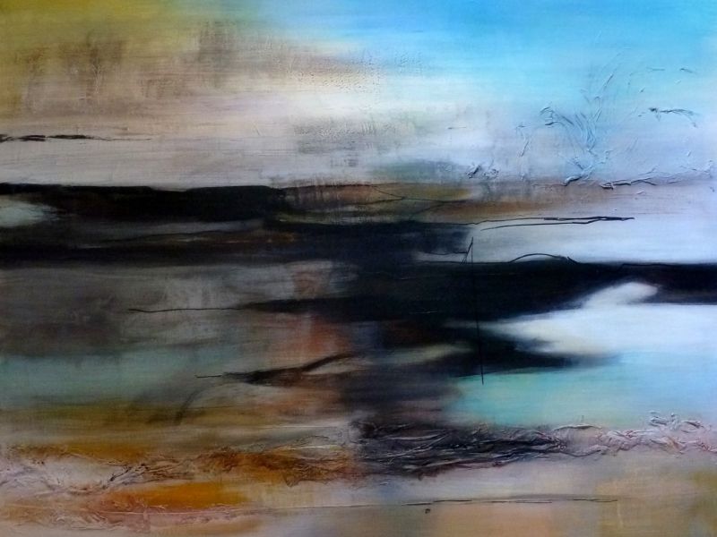 100x100 Acryl Mischtechnik Leinwand
