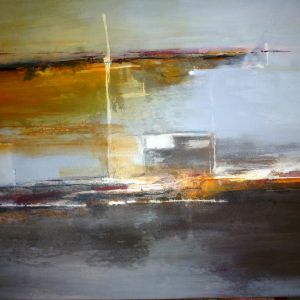 80x100 Acryl Mischtechnik Leinwand  3 
