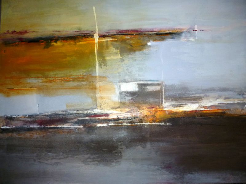80x100 Acryl Mischtechnik Leinwand  3 