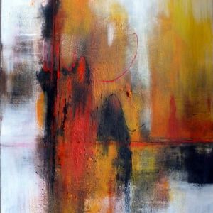 80x100 Acryl Mischtechnik Leinwand  4 