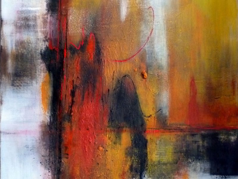 80x100 Acryl Mischtechnik Leinwand  4 