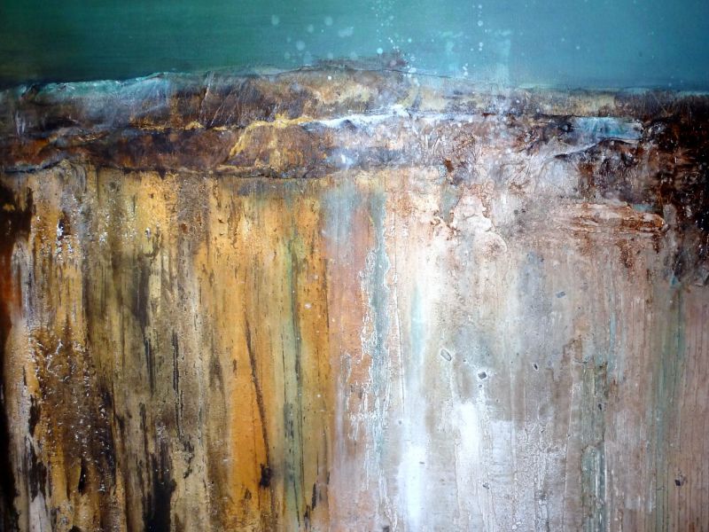80x100 Acryl Mischtechnik Leinwand