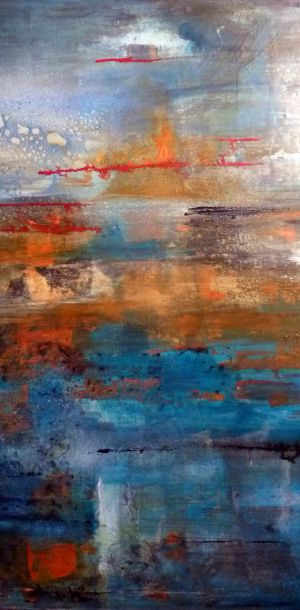 Acryl Wachs Mischtechnik auf Leinwand 60x90