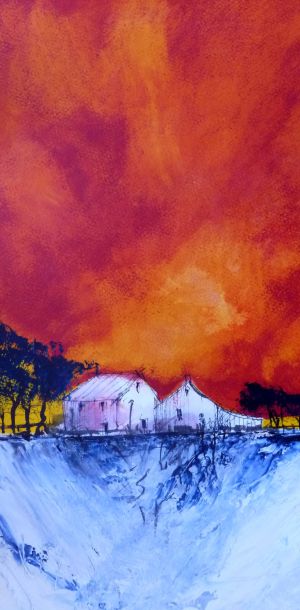An der Klippe Acryl Papier