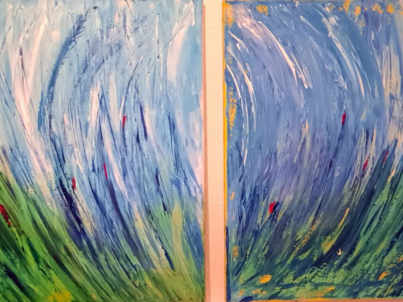 Dyptichon 80x200 Acryl Leinwand