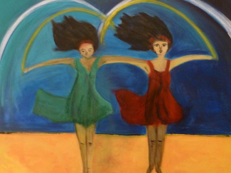 Freude 60x60 Acryl Leinwand