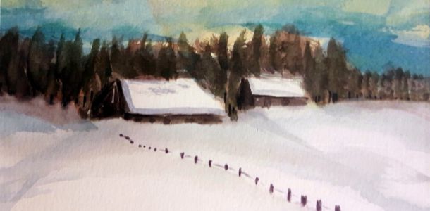 Landschaften Aquarell   1 