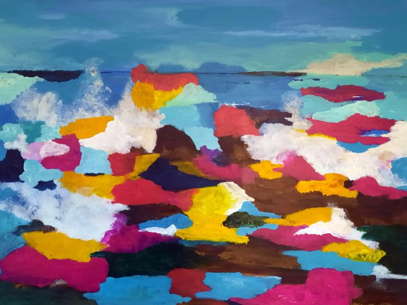 Meeresrauschen 60x80 Acryl Leinwand