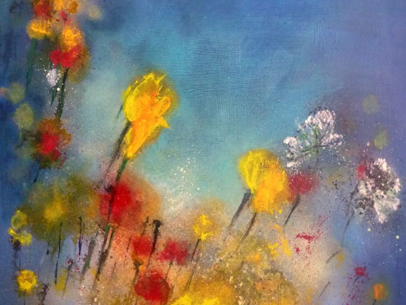 Sommer 60x50 Acryl Leinwand
