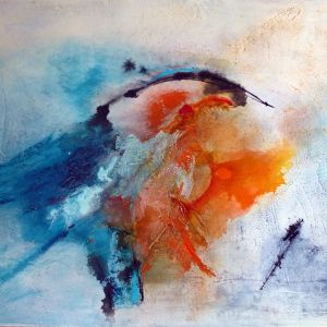 Vogelflug Acryl MIschtechnik Leinwand  2 