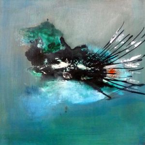 Vogelflug Acryl MIschtechnik Leinwand  3 
